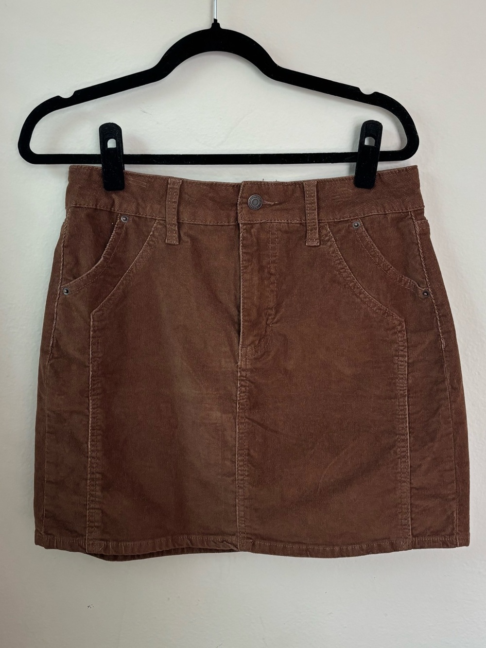 NWOT Brown Corduroy High-Rise Mini Skirt size 8 - Picture 3 of 6